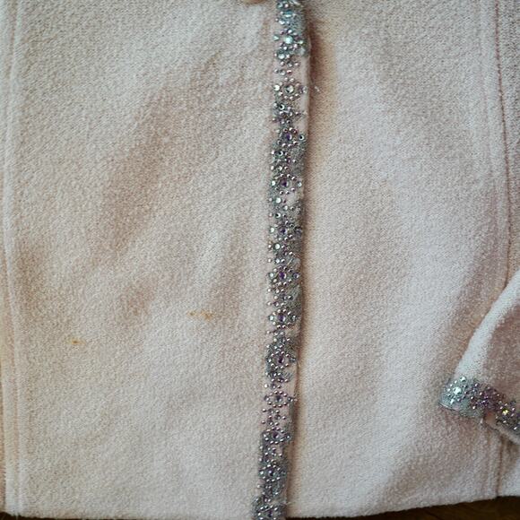 St.John Evening Sz 6‎ SOFT PINK Glam Boucle Santana Knit Blazer Jacket Set - Picture 8 of 12